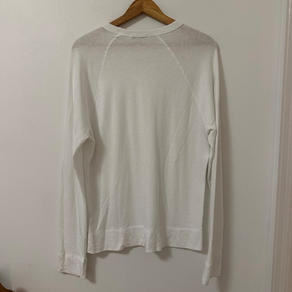 James Perse Vintage French Terry Relaxed Sweatshirt in White | Size 2 - Picture 9 of 11